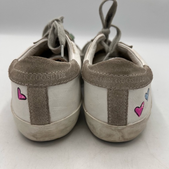 Golden Goose SuperStar Kids White Leather Sneakers - Picture 5 of 13
